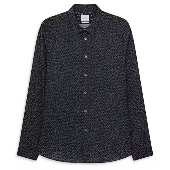 PS Paul Smith - XLSlim Fit Black Floral Long Sleeve Button Up Shirt Mens $195
